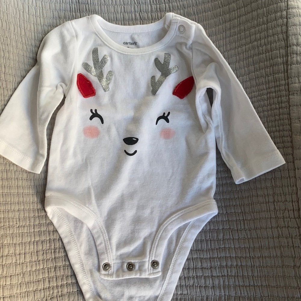 Reindeer Holiday onesie size 3 months